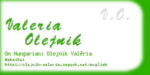 valeria olejnik business card